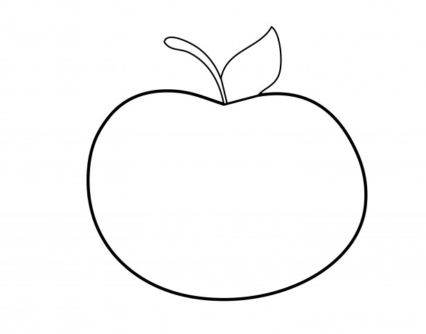 Apple Outline Clipart Free Stock Photo - Public Domain Pictures