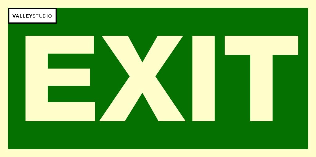 Emergency Exit Signs - Signage - Valley Studio Creative