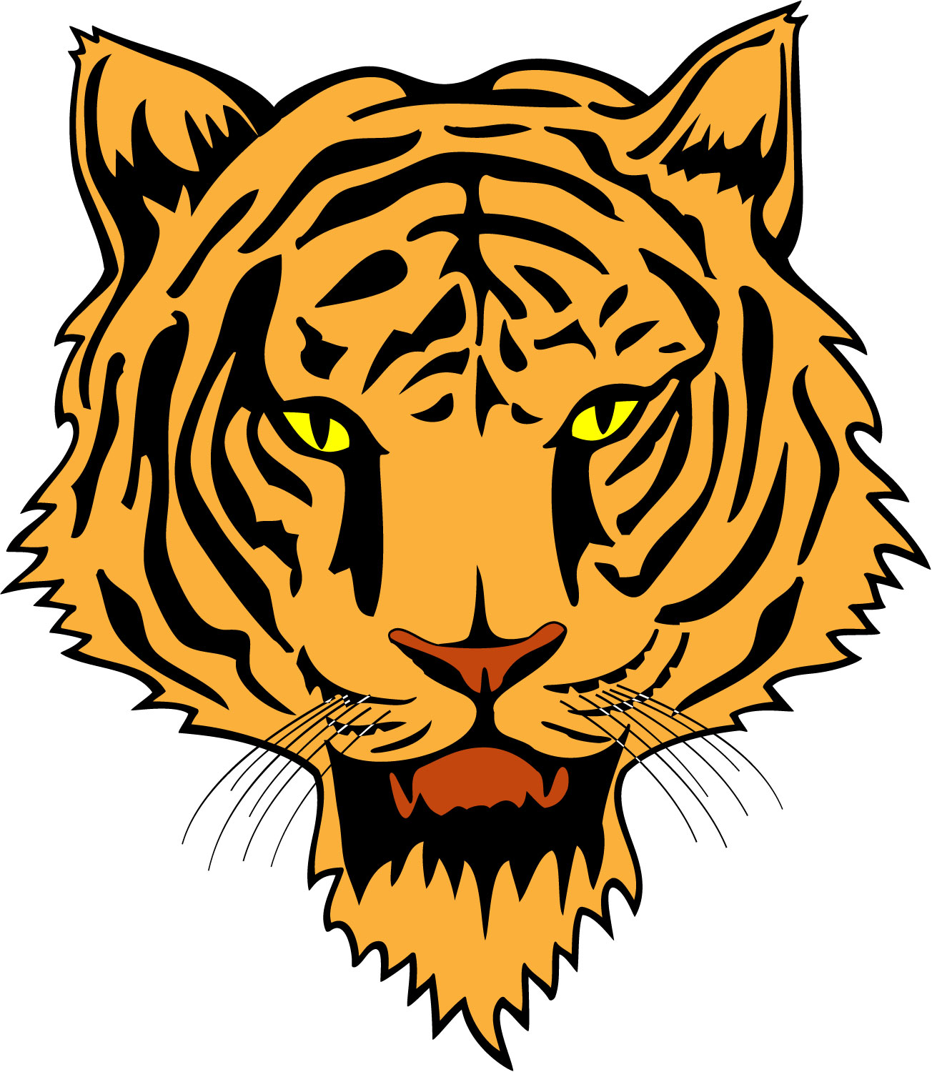 Images For > Tiger Face Clip Art Color