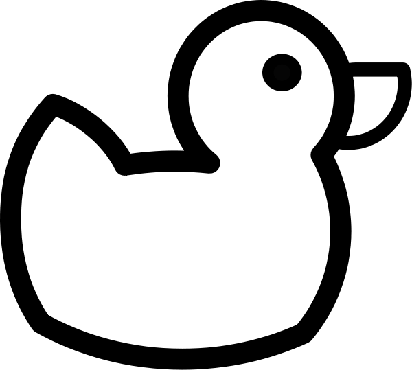 Duck Outline SVG Vector file, vector clip art svg file - ClipartsFree