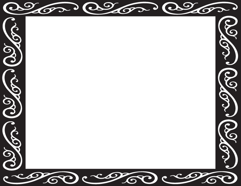 Fancy Frame Clip Art Black And White | Clipart Panda - Free ...