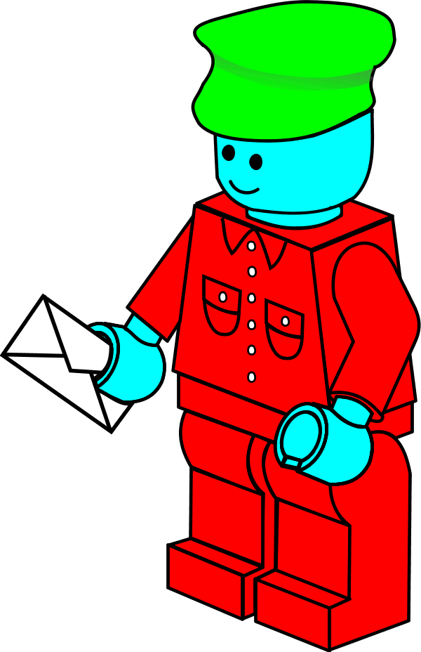 LEGO town postman - vector Clip Art