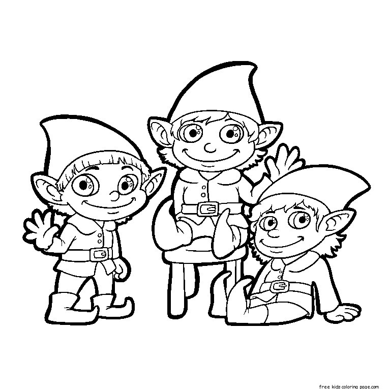 Free printable christmas elf pictures clip art coloring pages ...