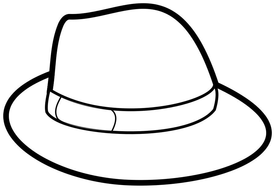 Hat Outline SVG Vector file, vector clip art svg file