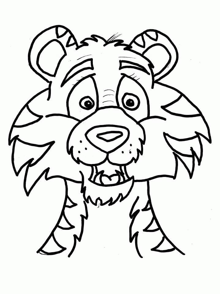 Tiger Face Coloring Page