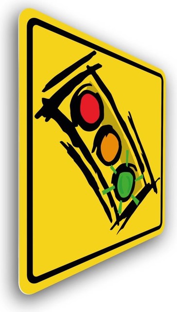 Alumapic, Cartoon Traffic Light Wall Decoration, Original Artwork ...