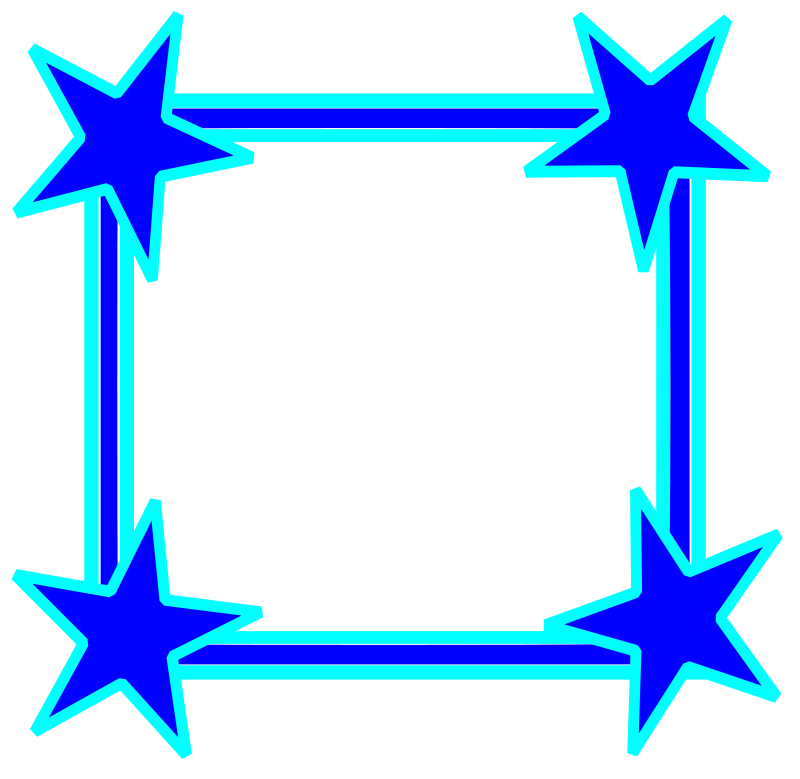 Blue Corner Border Clipart