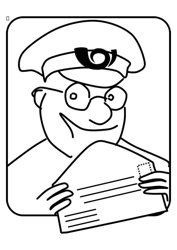 Coloring page postman - img 22725.