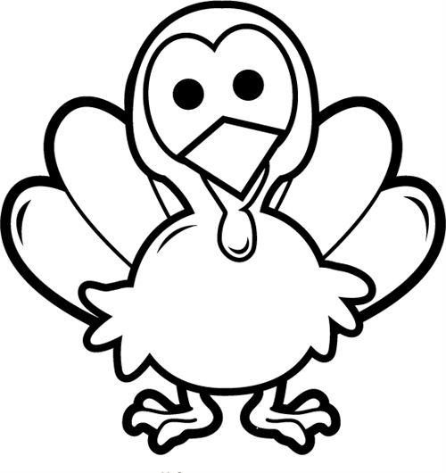 Happy Thanksgiving Turkey Clipart Black And White | Clipart Panda ...