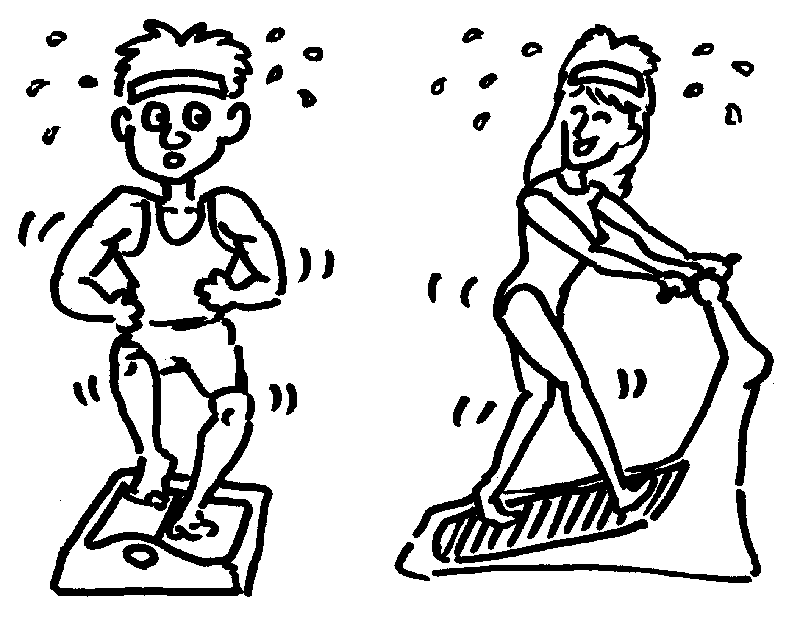 exercising kids clip art