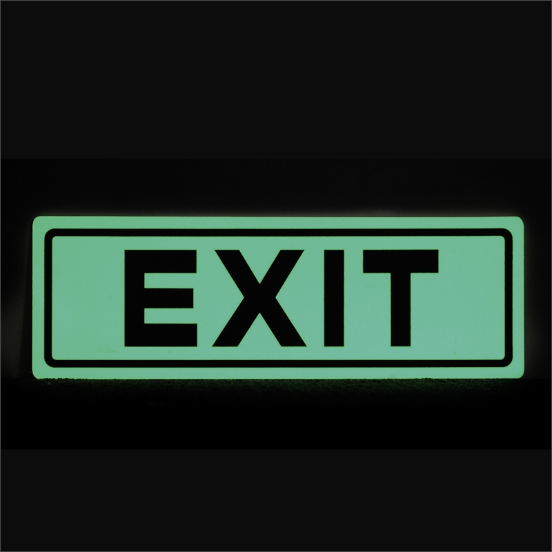 Sandleford 300x100mm Plastic Glow in the Dark 'Exit' Sign I/N ...