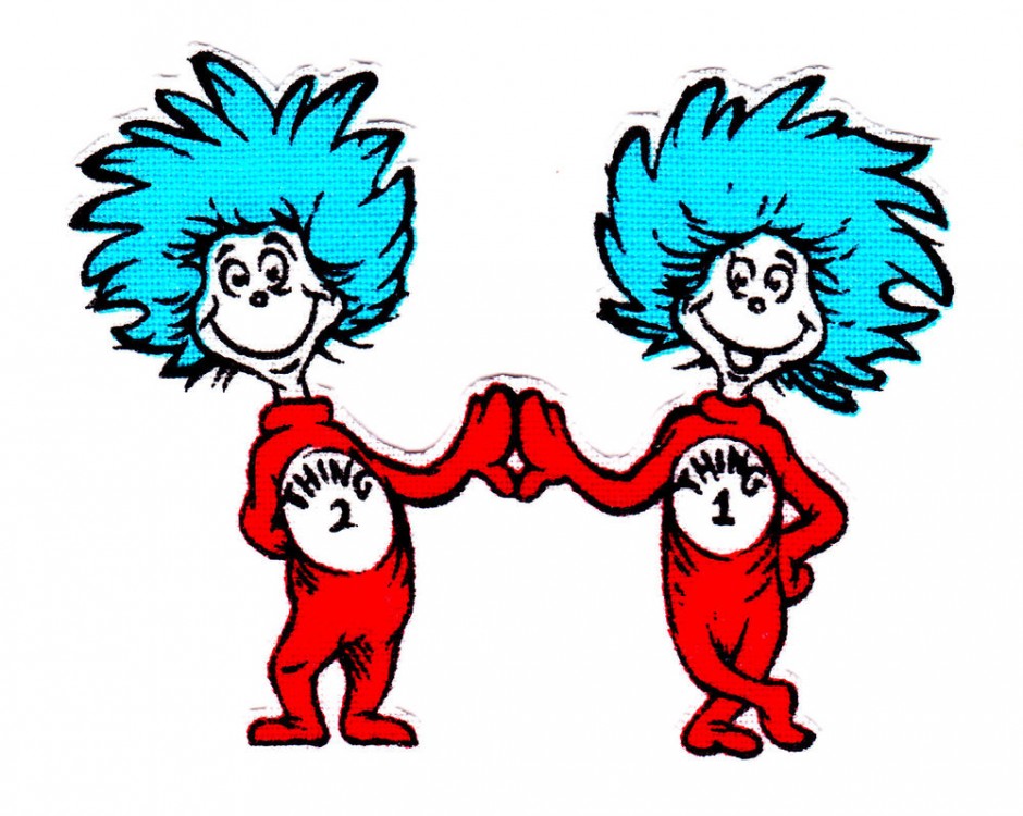 Dr Seuss Coloring Pages Thing 1 And Thing 2 | Clipart Panda - Free ...