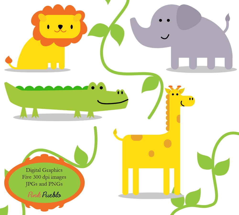 Popular items for wild animal clip art on Etsy