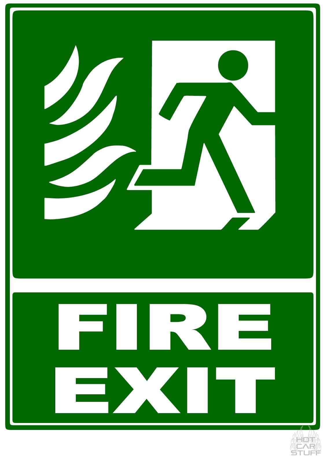 Fire exit signs