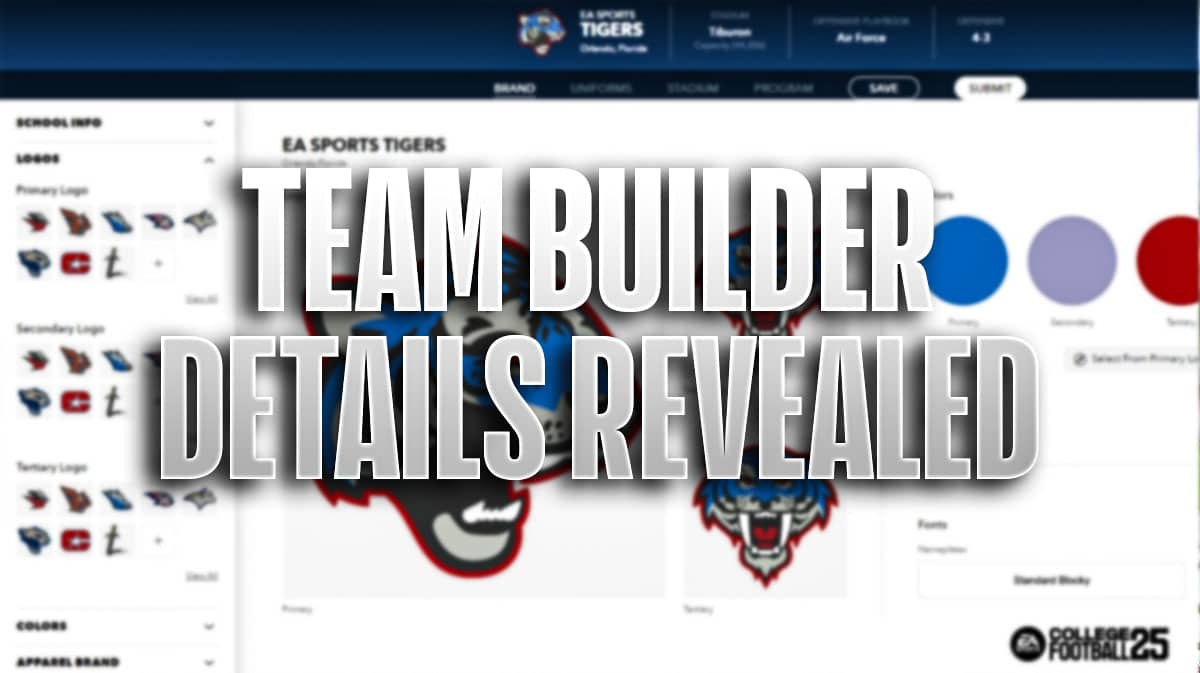 College Football 25 Team Builder Details Revealed
