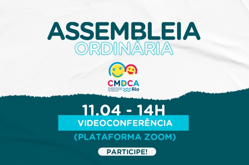 Assembleia ordinÃ¡ria de abril acontece no prÃ³ximo dia 11