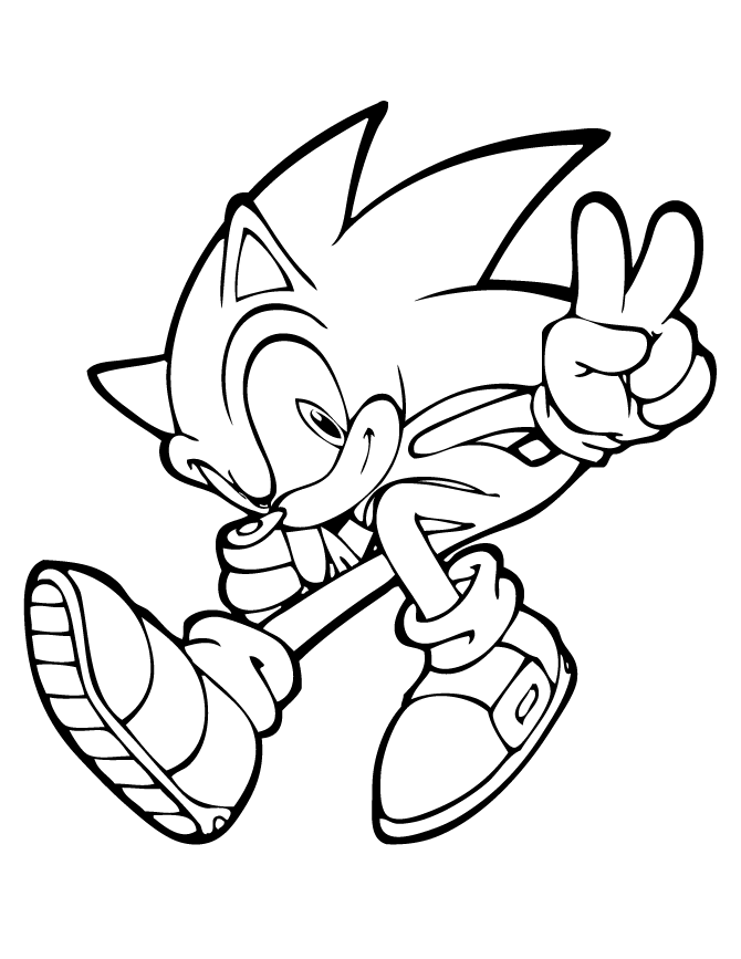 Free Printable Sonic The Hedgehog Coloring Pages | H & M Coloring 