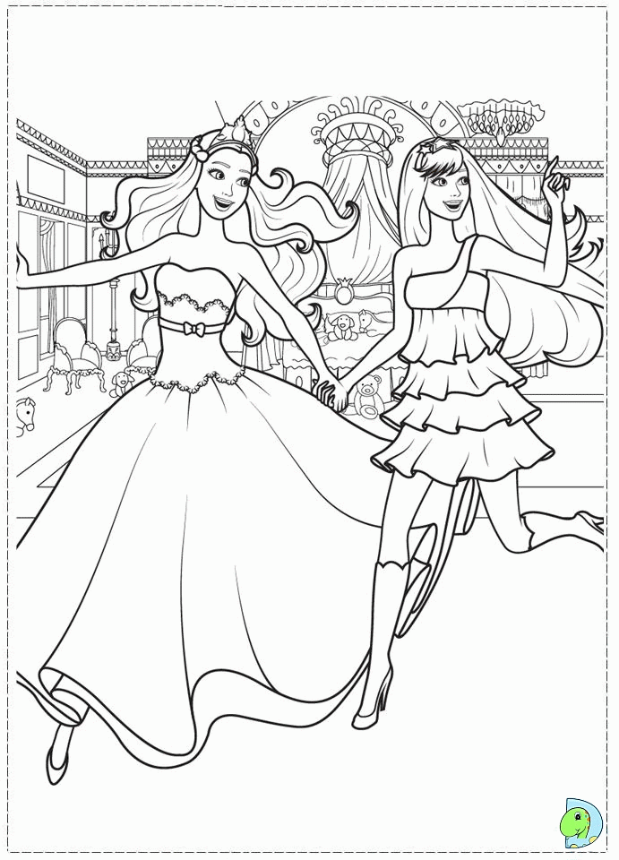 Barbie- The princess and the Popstar Coloring page