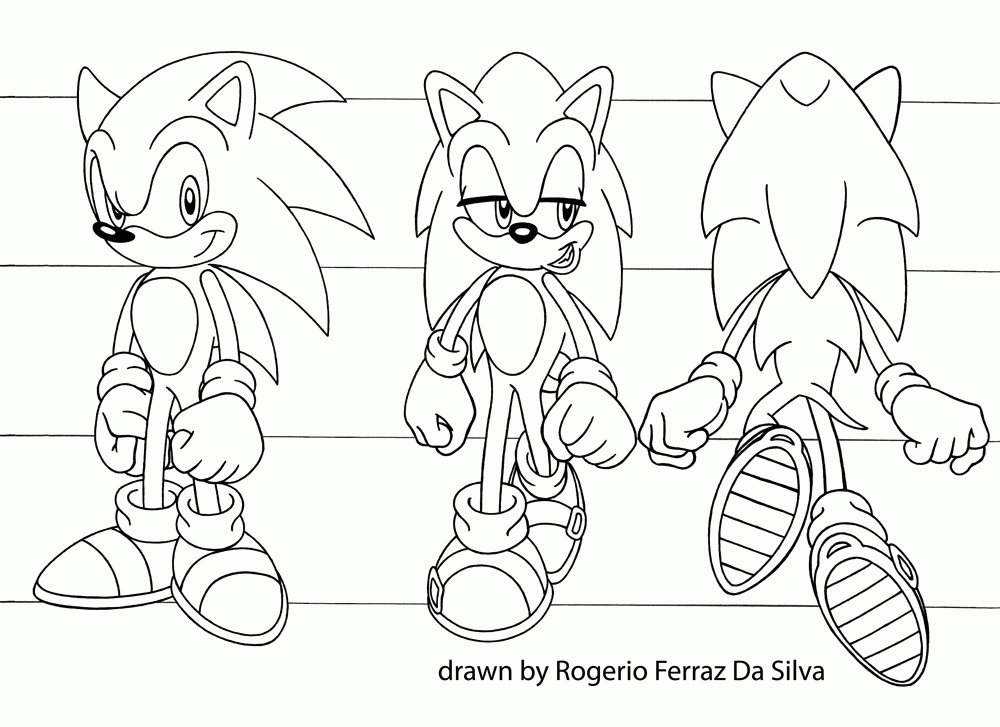 Sonic Model Sheet 2 by rogferraz on deviantART