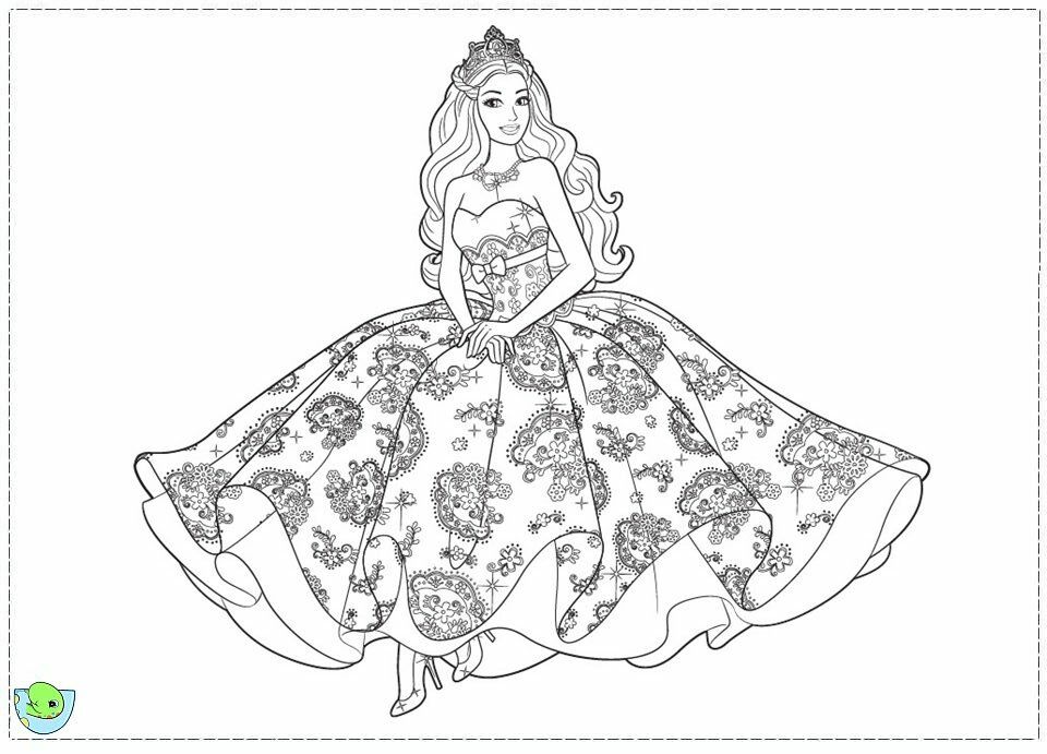 Barbie- The princess and the Popstar Coloring page- DinoKids.org