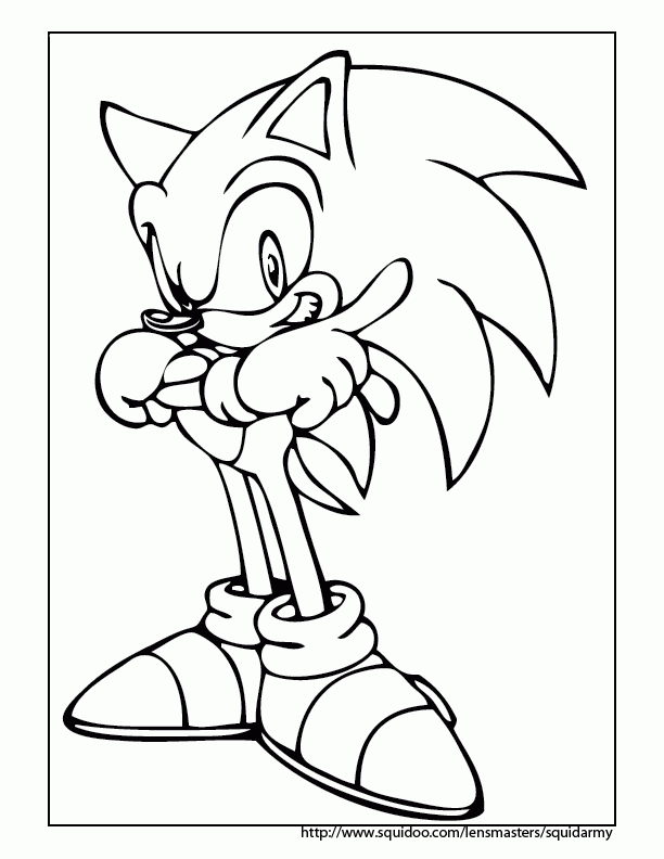 sonic the hedgehog coloring pages - Squid Army