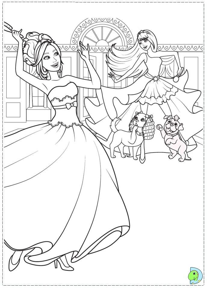 Barbie- The princess and the Popstar Coloring page