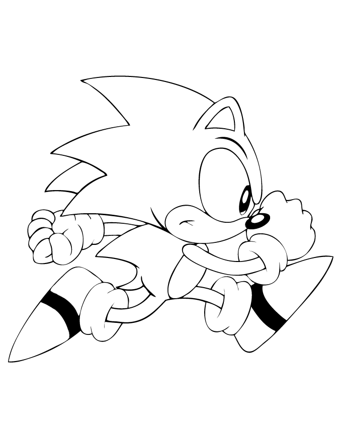 Sonic The Hedgehog Coloring Page