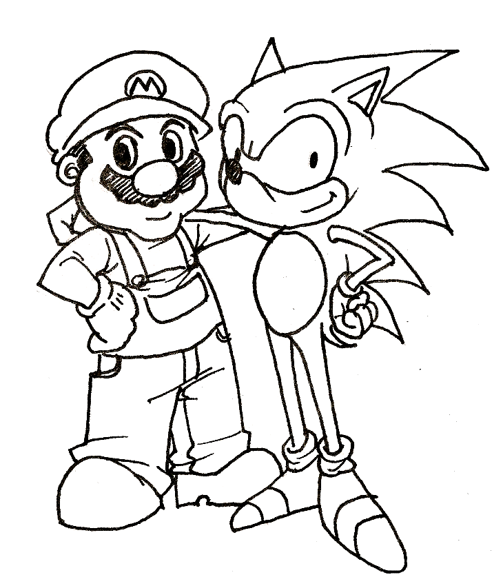 mario-and-sonic-coloring-pages 