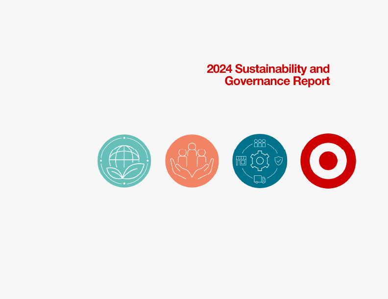 Cover art for the 2024 Target Sustainability & Governance report.