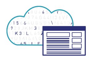 Symbol: Verschlüsselung von Cloud-Anwendungen