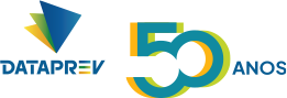 Logotipo dataprev e 50 anos