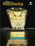 Capa da Revista Dataprev Resultados nº 16 - Especial 50 anos, com imagem do Museu do Amanhã e os dizeres: Dados para cidadania. Memórias partilhadas. (Foto: Murilo Tinoco)