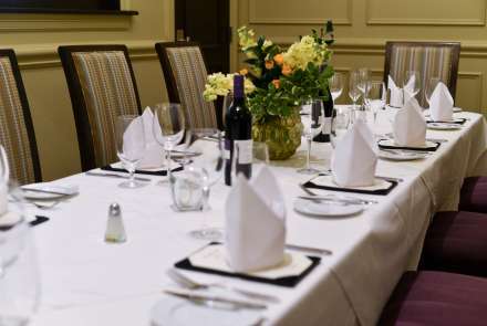 Round or Rectangular Tables, Private Dining