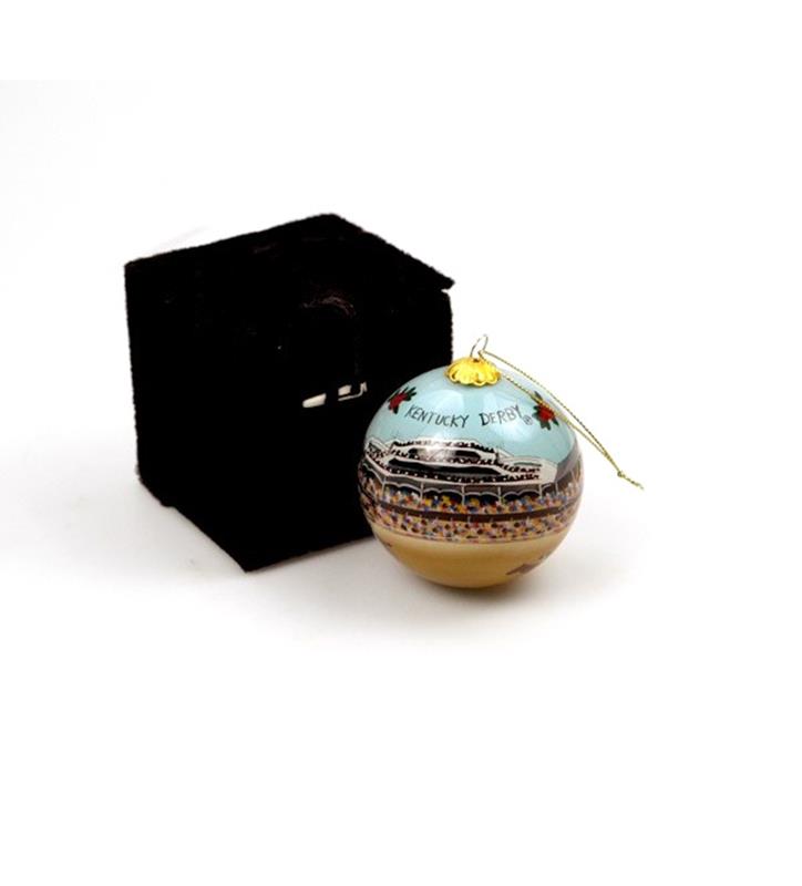 Churchill Downs Hand-Painted Glass Ornament,110174