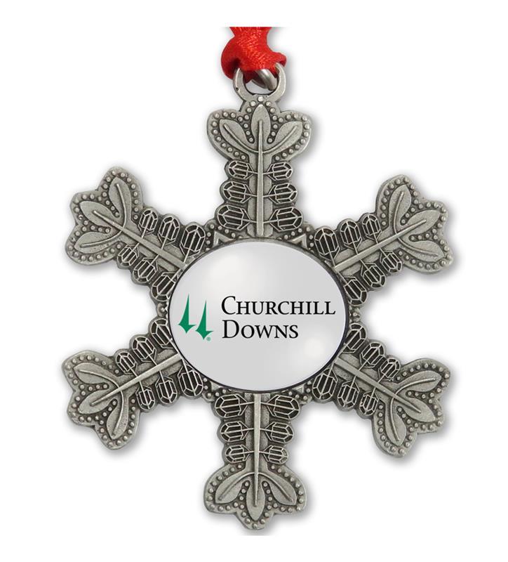 Churchill Downs Pewter Snowflake Ornament,KOR24501