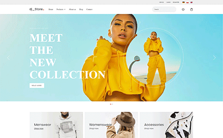 dj-store ecommerce template for joomla