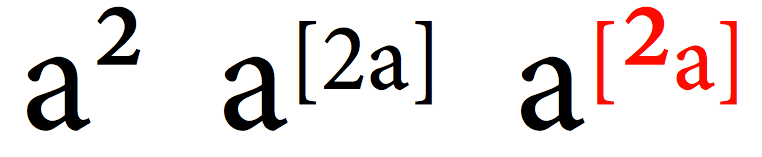 alternate superscripts vs. glyphs synthesized using superscript metrics