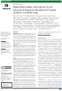 Cover page: Image-based analysis and long-term clinical outcomes of deep brain stimulation for Tourette syndrome: a multisite study