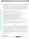 Cover page: The one-dimensional Lyα forest power spectrum from BOSS⋆