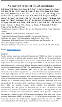 Cover page: An overview of recent HL-2A experiments