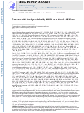 Cover page: Genome-wide Analyses Identify KIF5A as a Novel ALS Gene.