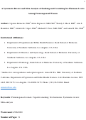 Cover page: A Systematic Review and Meta-Analysis of Smoking and Circulating Sex Hormone Levels Among Premenopausal Women