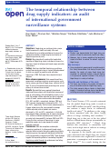 Cover page: The temporal relationship between drug supply indicators: an audit of international government surveillance systems