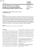 Cover page: On the detection of a nonlinear damage in an uncertain nonlinear beam using stochastic Volterra series