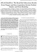 Cover page: ATLAS DataFlow: The Read-Out Subsystem, Results from Trigger and Data-Acquisition System Testbed Studies and from Modeling