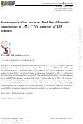 Cover page: Measurement of the low-mass Drell-Yan differential cross section at s = 7 TeV using the ATLAS detector