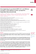 Cover page: Immunogenicity of concomitant SARS-CoV-2 and influenza vaccination in UK healthcare workers: a prospective longitudinal observational study.