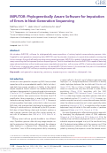 Cover page: Imputor: Phylogenetically aware software for imputation of errors in next-generation sequencing