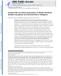 Cover page: Genome-wide association meta-analysis in 269,867 individuals identifies new genetic and functional links to intelligence