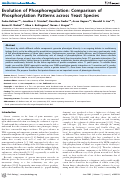 Cover page: Evolution of Phosphoregulation: Comparison of Phosphorylation Patterns across Yeast Species